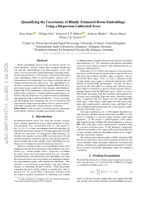 Quantifying the Uncertainty of Blindly Estimated Room Embeddings Using a Dispersion-Calibrated Score