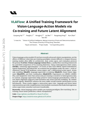 VLAFlow: A Unified Training Framework for Vision-Language-Action Models via Co-training and Future Latent Alignment
