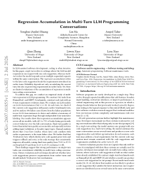 Regression Accumulation in Multi-Turn LLM Programming Conversations