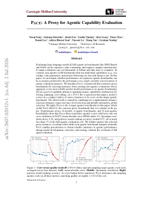 PACE: A Proxy for Agentic Capability Evaluation