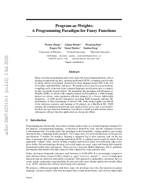 Program-as-Weights: A Programming Paradigm for Fuzzy Functions