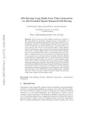 MV-Forcing: Long Multi-View Video Generation via 4D-Grounded Spatio-Temporal Self-Forcing