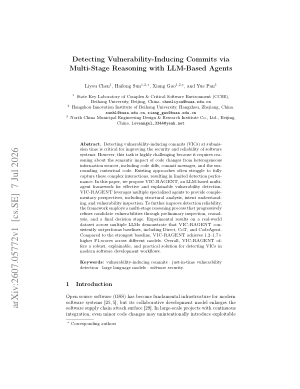 Detecting Vulnerability-Inducing Commits via Multi-Stage Reasoning with LLM-Based Agents