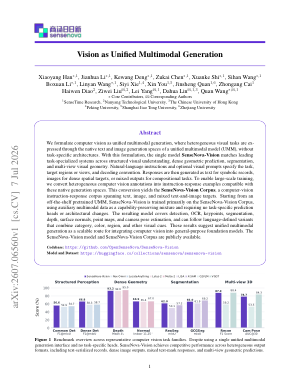 Vision as Unified Multimodal Generation