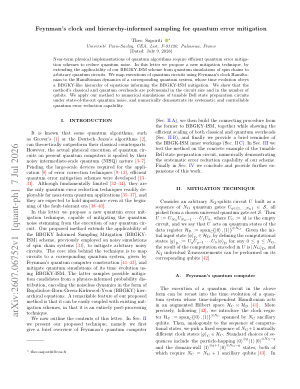 Feynman's clock and hierarchy-informed sampling for quantum error mitigation