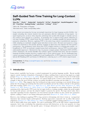 Self-Guided Test-Time Training for Long-Context LLMs